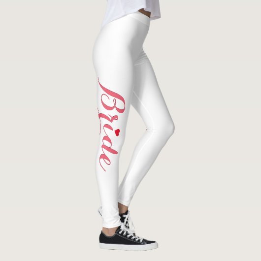 Leggings Élégant Chic Pink Bride Mariage Bachelorette Party (Droite)