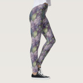 Leggings Elégant chic pourpre pourpre chic aquarelle fleuri (Droite)