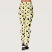 Leggings Elégant chien pattes crème (Dos)