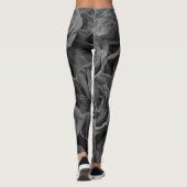 Leggings Elégant classique Gris rose gris floral photo (Dos)