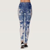 Leggings Elégant damassé Bleu toile de jouy (Dos)