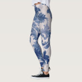 Leggings Elégant damassé Bleu toile de jouy (Gauche)