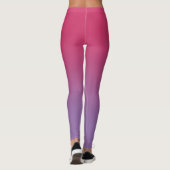 Leggings Élégant dégradé rose à pourpre (Dos)