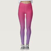 Leggings Élégant dégradé rose à pourpre (Devant)