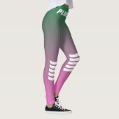 Leggings Elégant dégradé rose vert monogrammé Sporty (Droite)