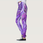 Leggings Élégant Dentelle Fou Agate 7 - Violet Ultra Violet (Gauche)