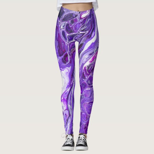Leggings Élégant Dentelle Fou Agate 7 - Violet Ultra Violet (Devant)