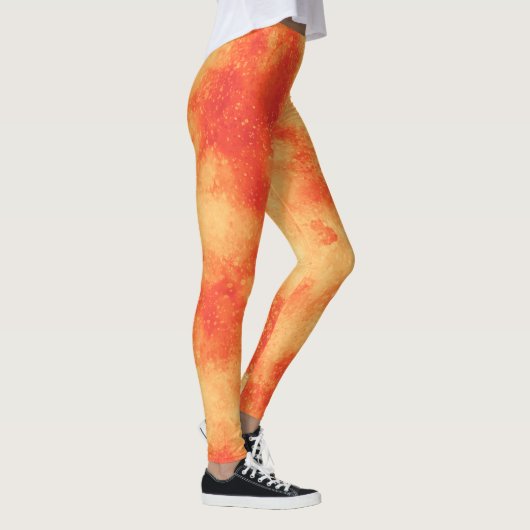 Leggings Elégant effet nuage tempête orange (Droite)