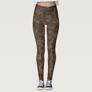 Leggings Élégant et stylé : motif camouflage marron et beig