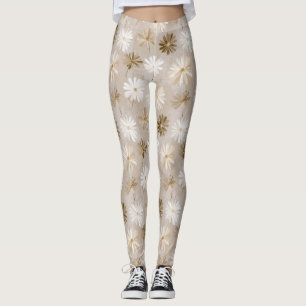 Leggings Élégant Exercice de Yoga avec Accent de Marguerite