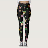 Leggings élégant faux rose or papillon motif (Devant)