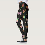 Leggings élégant faux rose or papillon motif<br><div class="desc">Motif papillon moderne et mignon.</div>