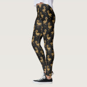 Leggings Elégant Flamant rose de Parties scintillant or Mot (Gauche)
