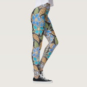 Leggings Élégant Fleur Bleu Périwinkle Floral Classic (Droite)