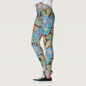 Leggings Élégant Fleur Bleu Périwinkle Floral Classic (Gauche)