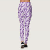 Leggings Elegant floral pattern in purple tones (Dos)
