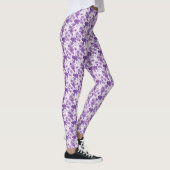 Leggings Elegant floral pattern in purple tones (Droite)