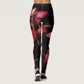 Leggings Élégant Floral Purple Calla Lilies (Dos)
