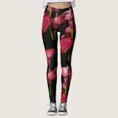 Leggings Élégant Floral Purple Calla Lilies (Devant)