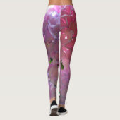 Leggings Elégant flores rose douce hydrangée rose rose (Dos)