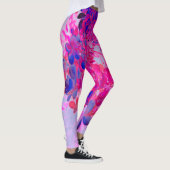 Leggings Elégant Fuchsia et bleu foncé Limelight Hydrangea (Droite)