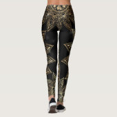 Leggings Elégant Gold Mandala Black Design (Dos)