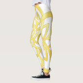 Leggings Elegant Golden Ornamental Pattern Design (Gauche)