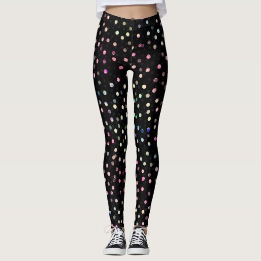 Leggings Elégant Iridescente Parties scintillant points Des (Devant)