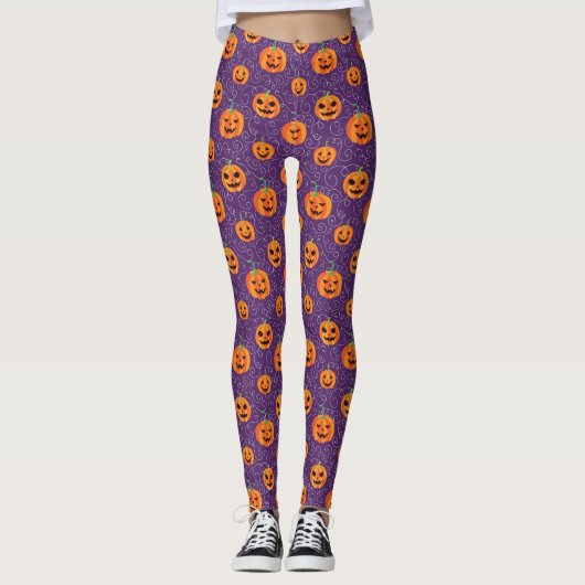 Leggings Élégant Jack O'Lanterns (Devant)