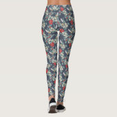 Leggings Élégant Jalons floraux de Noël (Dos)