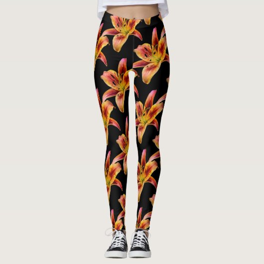 Leggings Élégant Jaune Rose (Devant)