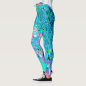Leggings Élégant Limelight rose et bleu Hydrangea (Gauche)