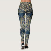 Leggings Elégant Mandala Blue Whimsy Design (Dos)