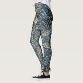 Leggings Elégant Mandala Blue Whimsy Design (Gauche)