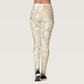 Leggings Élégant Mandala Floral Or Blanc (Dos)