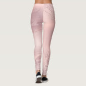 Leggings Elégant marbre de parties scintillant rose rose él (Dos)