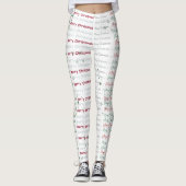 Leggings Elegant Merry Christmas Typography (Devant)