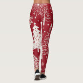 Leggings Élégant minimal sapin de Noël Motif de vacances (Dos)