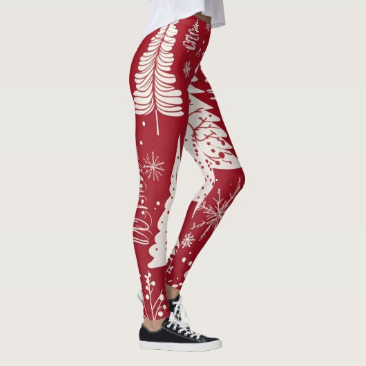 Leggings Élégant minimal sapin de Noël Motif de vacances (Droite)
