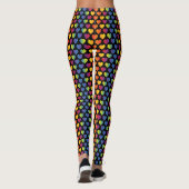 Leggings Élégant minimaliste Rainbow Heart Design (Dos)