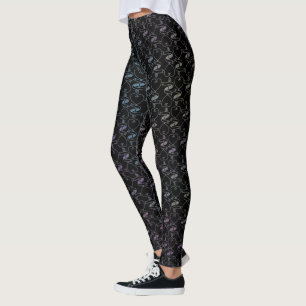 Leggings Élégant moderne coloré Coeurs et Clés Motif