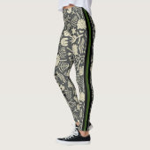 Leggings Elégant moderne gris et blanc motif l Entraînement (Gauche)