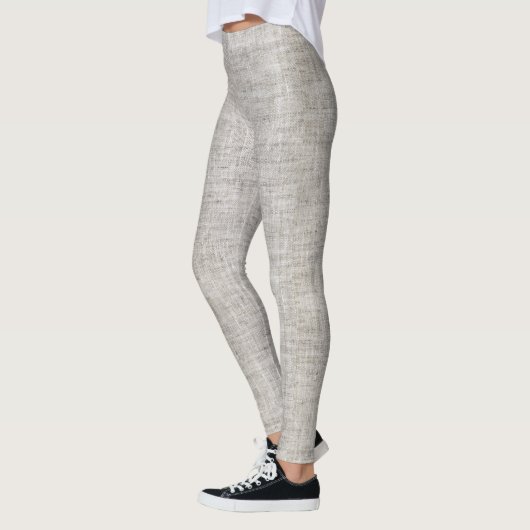 Leggings Élégant Motif Burlap (Gauche)