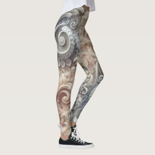 Leggings Élégant Motif de dentelle Pastel Gradient