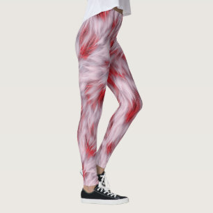 Leggings Élégant Motif de fourrure souple Abstrait