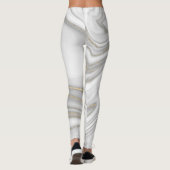 Leggings Élégant motif de parties scintillant en marbre d'o (Dos)