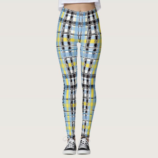 Leggings Elégant Motif écossais Tartan pour élégant Plaid (Devant)