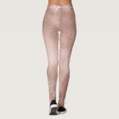 Leggings Élégant motif en marbre doré rose en cuivre (Dos)