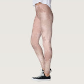 Leggings Élégant motif en marbre doré rose en cuivre (Gauche)