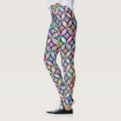 Leggings Élégant Motif en verre Abstrait coloré (Gauche)